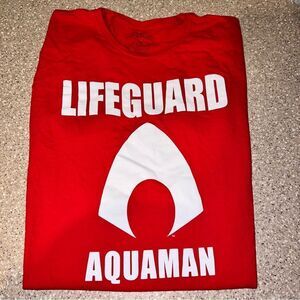 Aquaman ~ DC Comics ~ Men’s 2XL Short Sleeve T-Shirt ~ Red